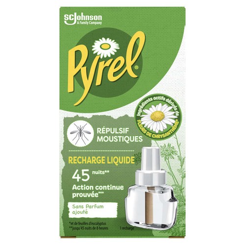 SC Johnson Pyrel Recharge Liquide Répulsif Moustique 45 Nuits 32ml
