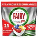 Fairy Platinum plus spécial lave-vaisselle Citron Technologie Anti Terne x25
