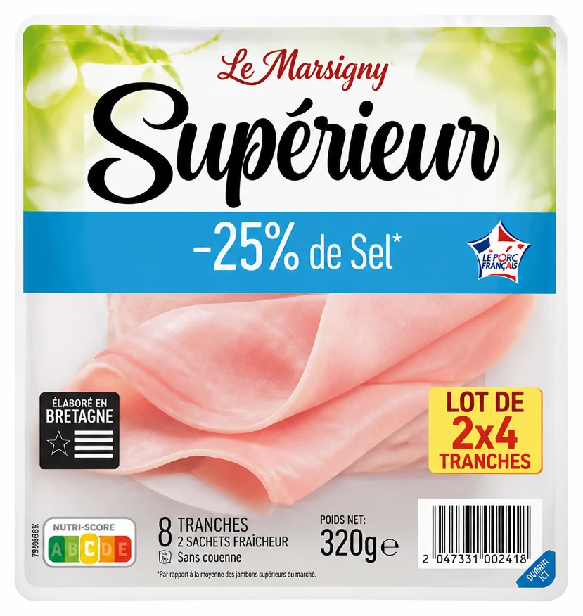Le Marsigny Lot de Jambon Supérieur -25% de sel