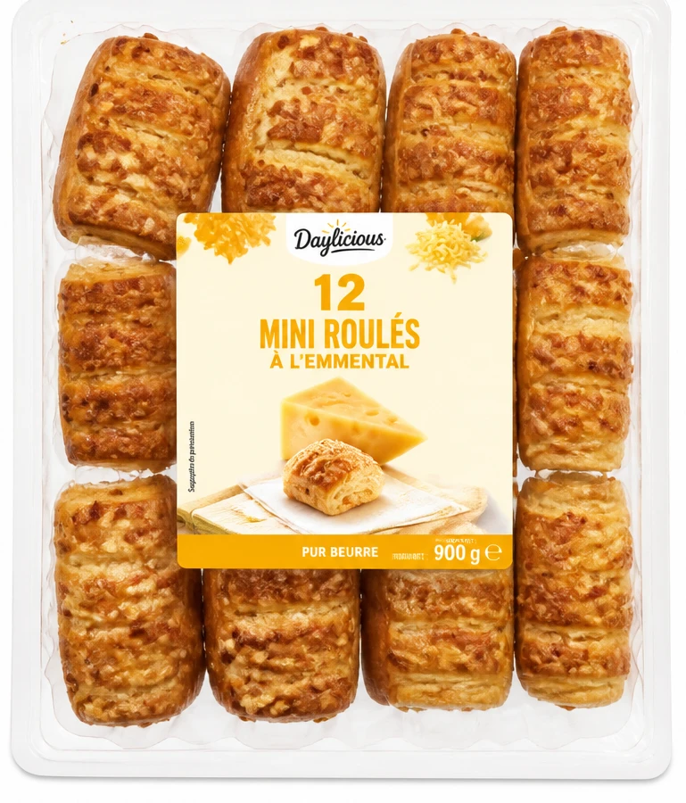 12 Mini Roulés à l Emmental Daylicious
