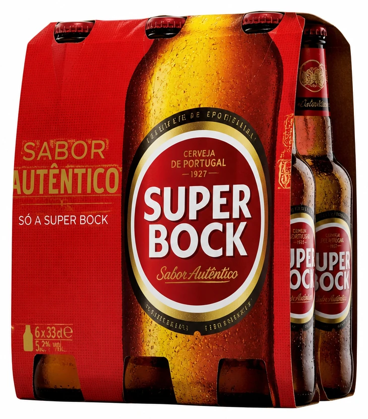 Superbock Bière blonde 5,2° pack de 6 x 33 cl