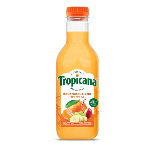 Jus de Fruits Douceur du Matin Orange, Raisin et Banane Pur Jus TROPICANA