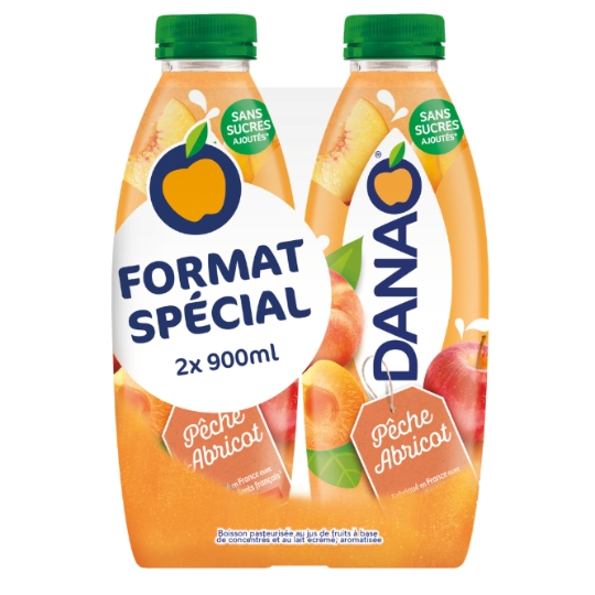 Boisson Lactée Pêche Abricot Sans Sucres Ajoutés DANAO