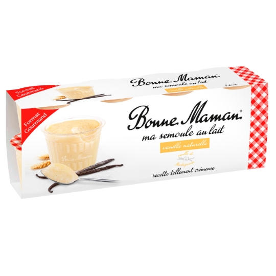Desserts semoule au lait à la vanille BONNE MAMAN