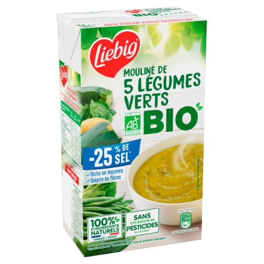 Soupe Mouliné de 5 Légumes Verts BIO LIEBIG