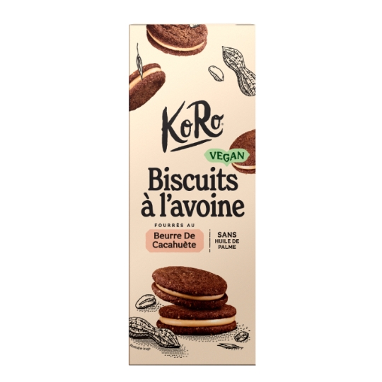Biscuits à l'Avoine Fourrés au Beurre de Cacahuètes KORO
