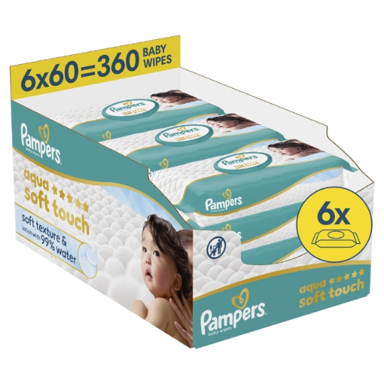 Lingettes pour Bébé Aqua Soft Touch PAMPERS