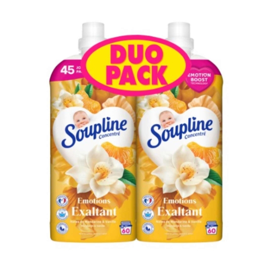 Adoucissant Concentré Vanille 2 x 60 Lavages SOUPLINE