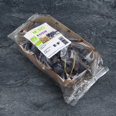 Raisin noir muscat de Hambourg - U bio - Barquette 500g
