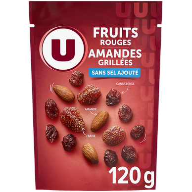 Mélange apéritif amandes et fruits rouges U 120G