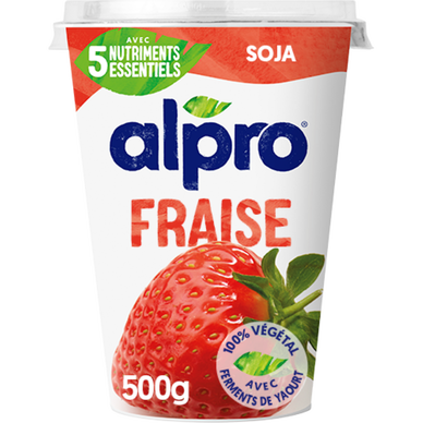Dessert végétal Soja fraise ALPRO 500g