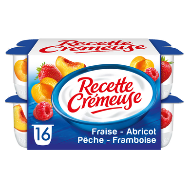 Yaourt aux fruits RECETTE CREMEUSE DANONE - 16x125g