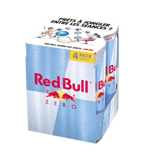 Red Bull boisson énergisante Zéro 4x25cl