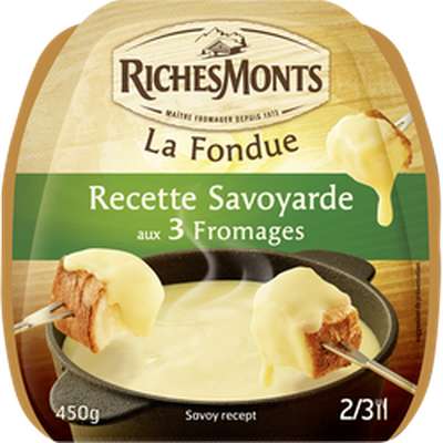 Fondue savoyarde aux 3 fromages 28% M.G, RichesMonts (450 g)