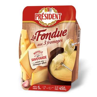 Fondue aux 3 fromages, Président (450 g)