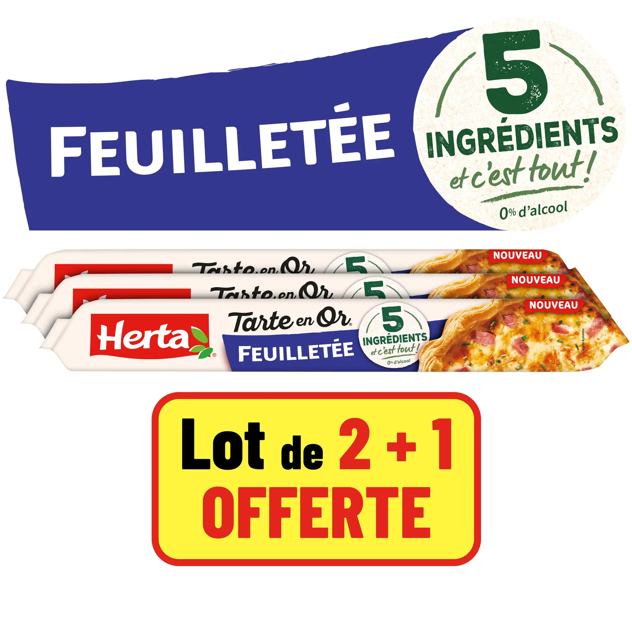 HERTA Tarte en Or pâte feuilletée