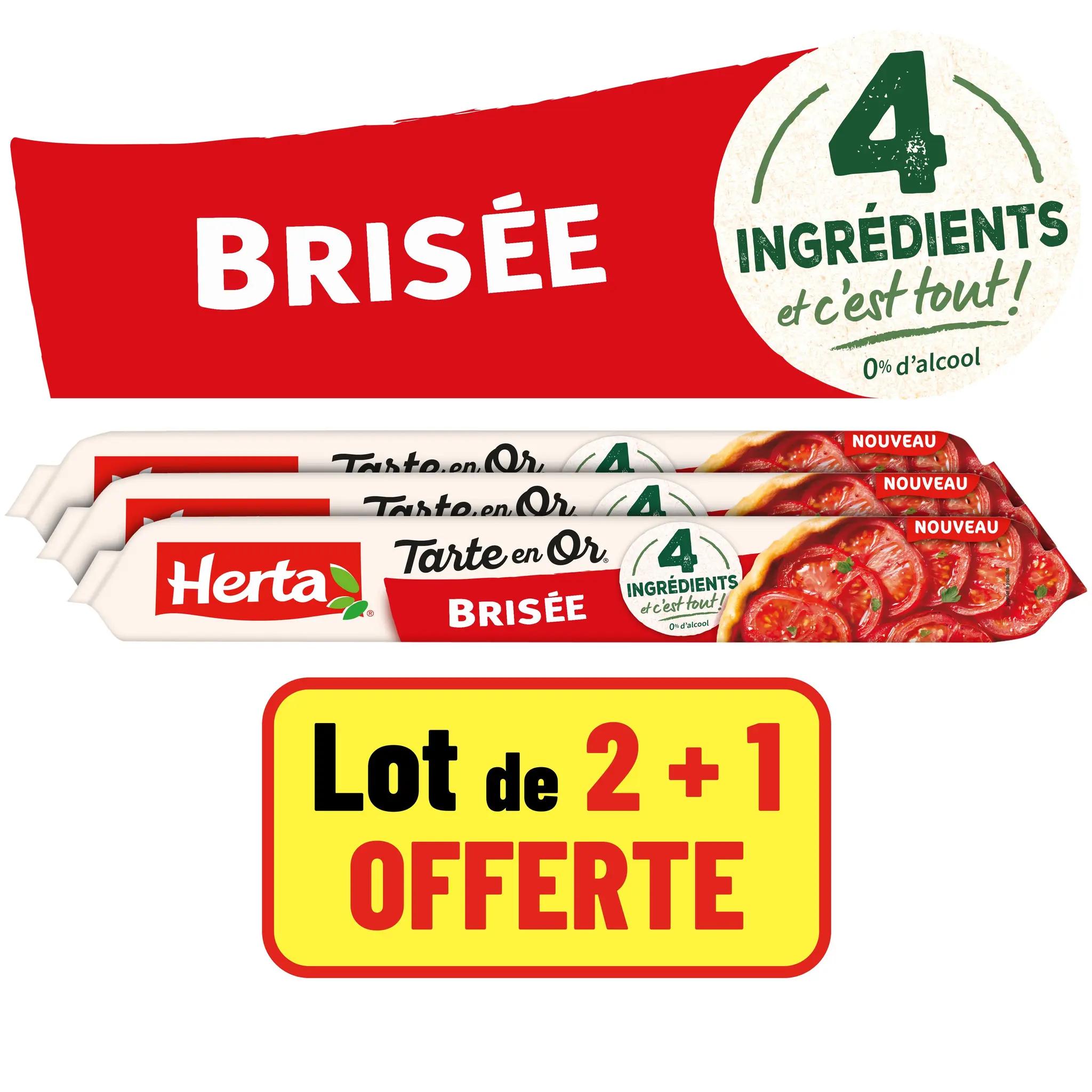 HERTA Tarte en or pâte brisée