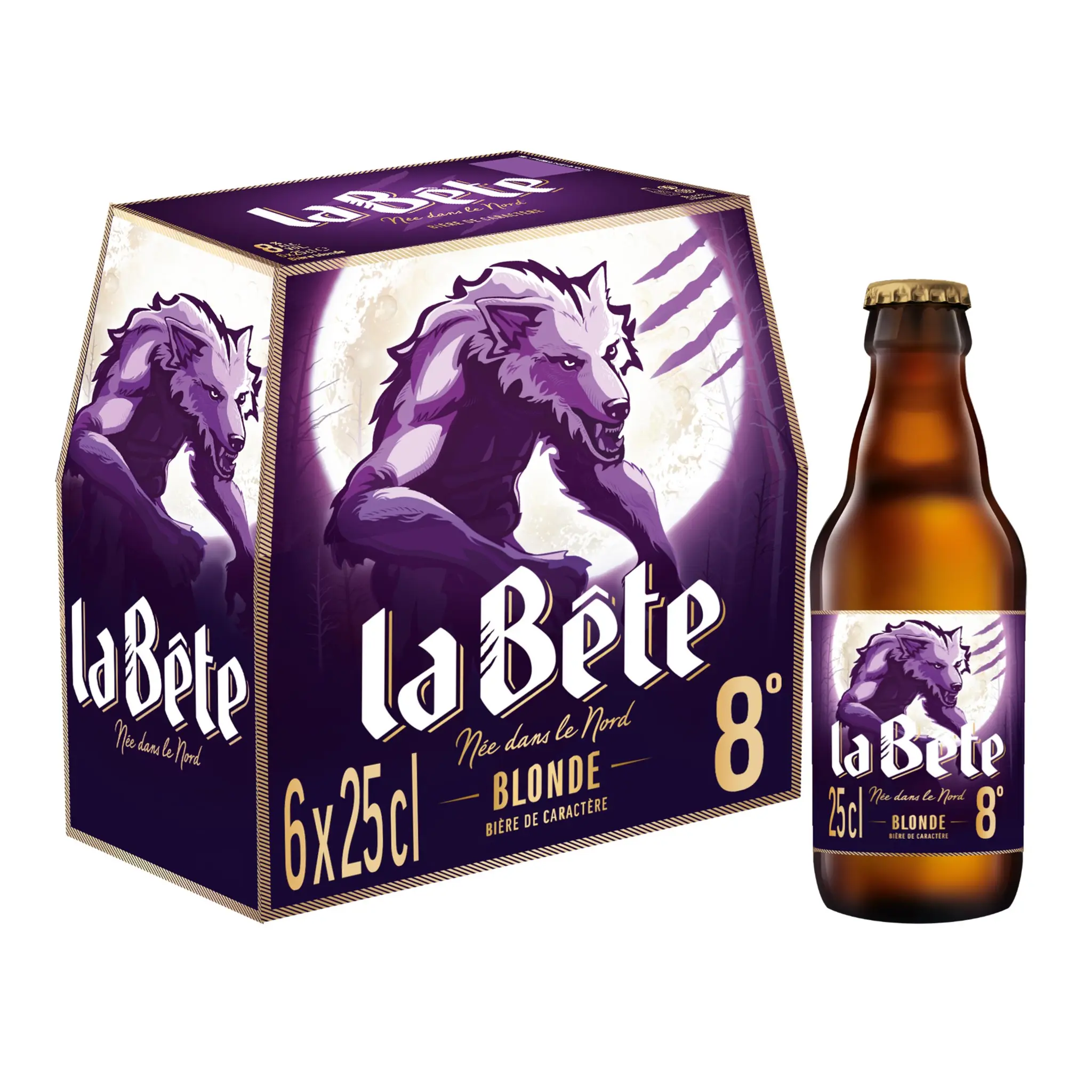 LA BÊTE Bière blonde 8% pack bouteilles
