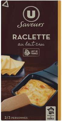 Raclette au lait cru en tranches, U Saveurs (2/3 personnes, 350 g)