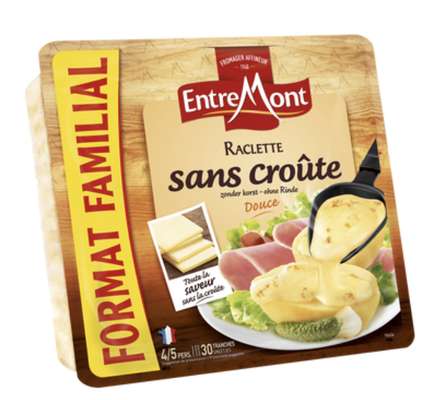 Fromage à raclette nature sans croûte, Entremont (700 g)