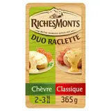 Fromage à raclette classique et chèvre, Riches Monts (365 g)