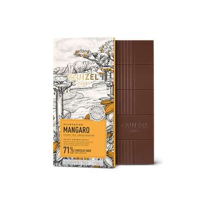 Tablette plantation mangaro noir 71%, Cluizel (70 g)