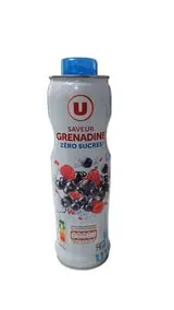 Sirop à la grenadine 0% de sucre sans aspartame, U (75 cl)