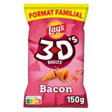 Biscuits apéritifs LAY'S 3 D'S bugles bacon 150g