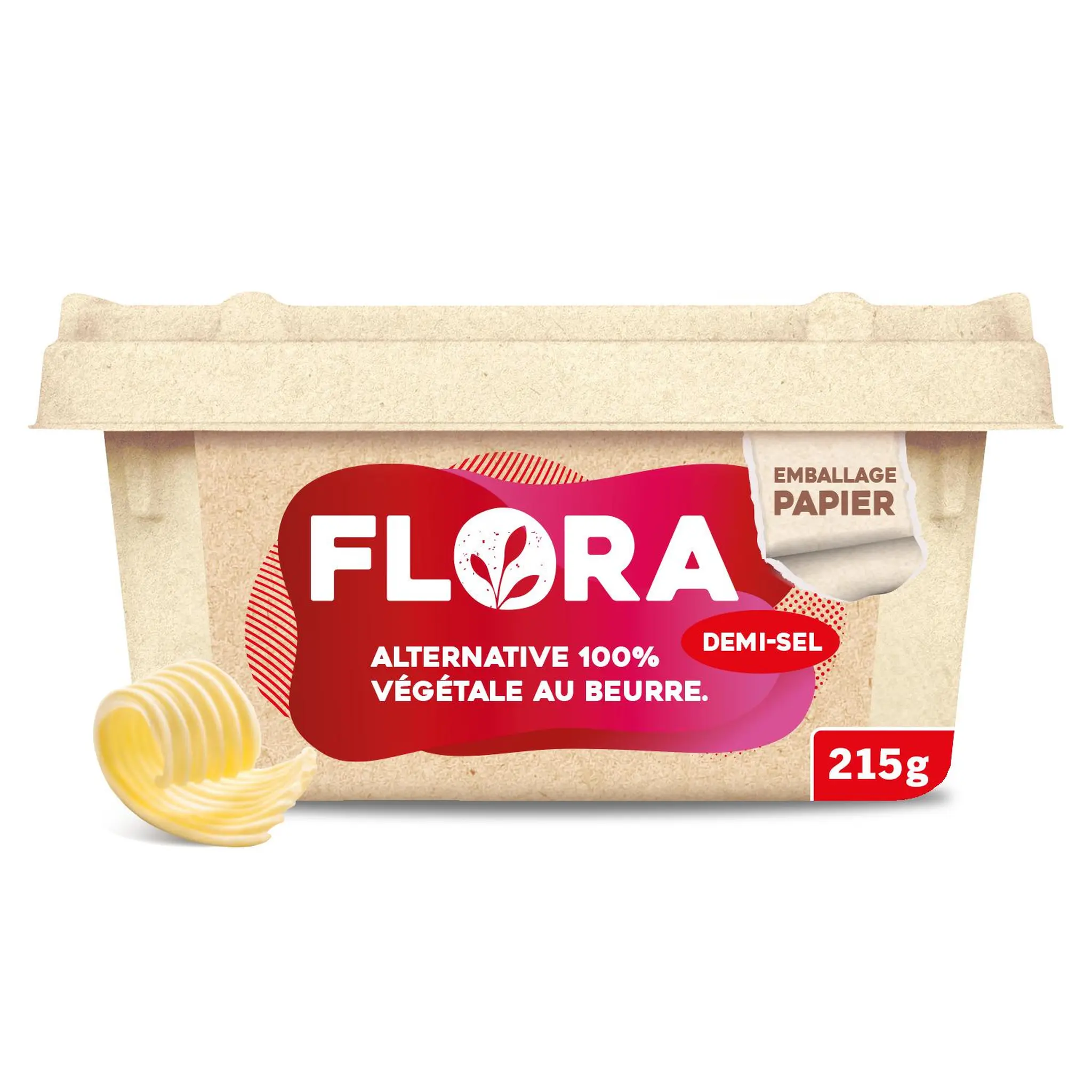 FLORA Matière grasse végétale à tartiner demi sel 79%MG