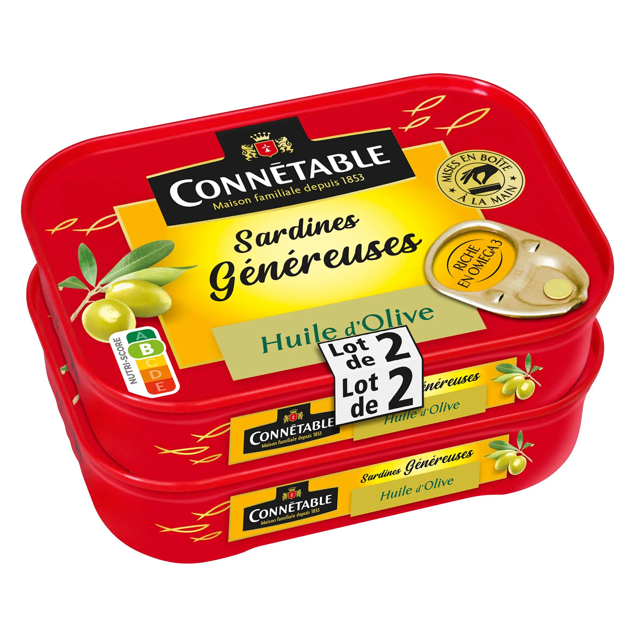 CONNETABLE Sardines généreuses à l'huile d'olive
