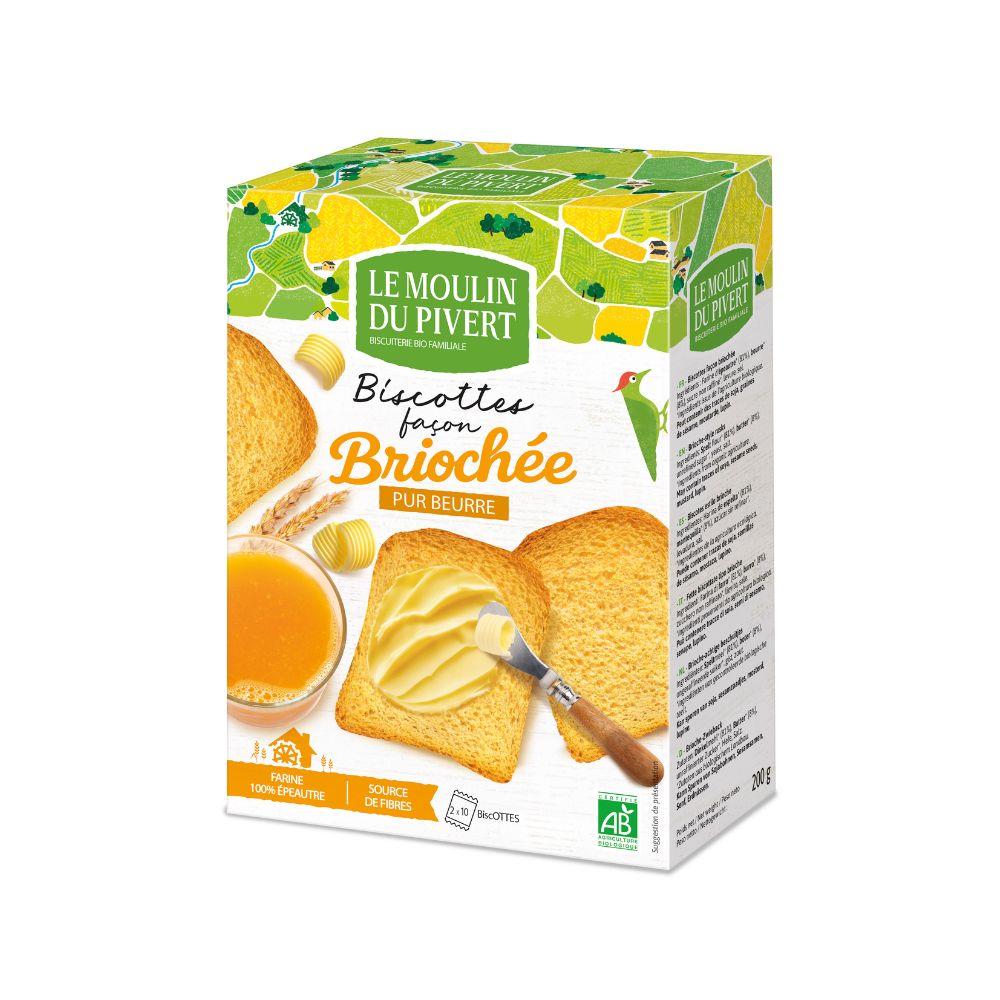 Biscottes façon briochée bio