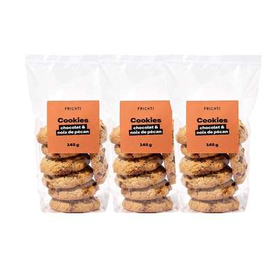 Lot de 3 x Cookies chocolat et noix de pécan, Frichti (145 g)