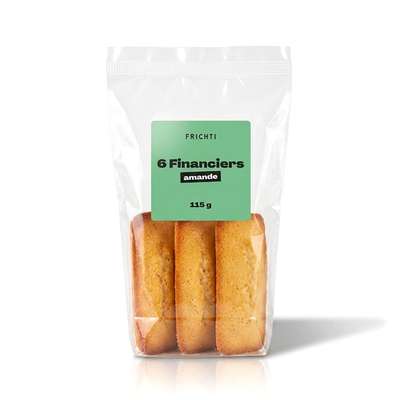 6 Financiers pur beurre amande, Frichti (115 g)