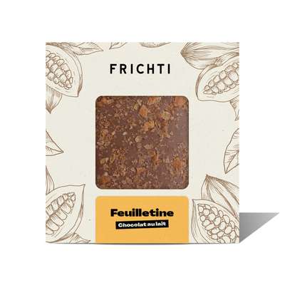 Carré de Chocolat Lait & Feuilletine, Frichti (80 g)