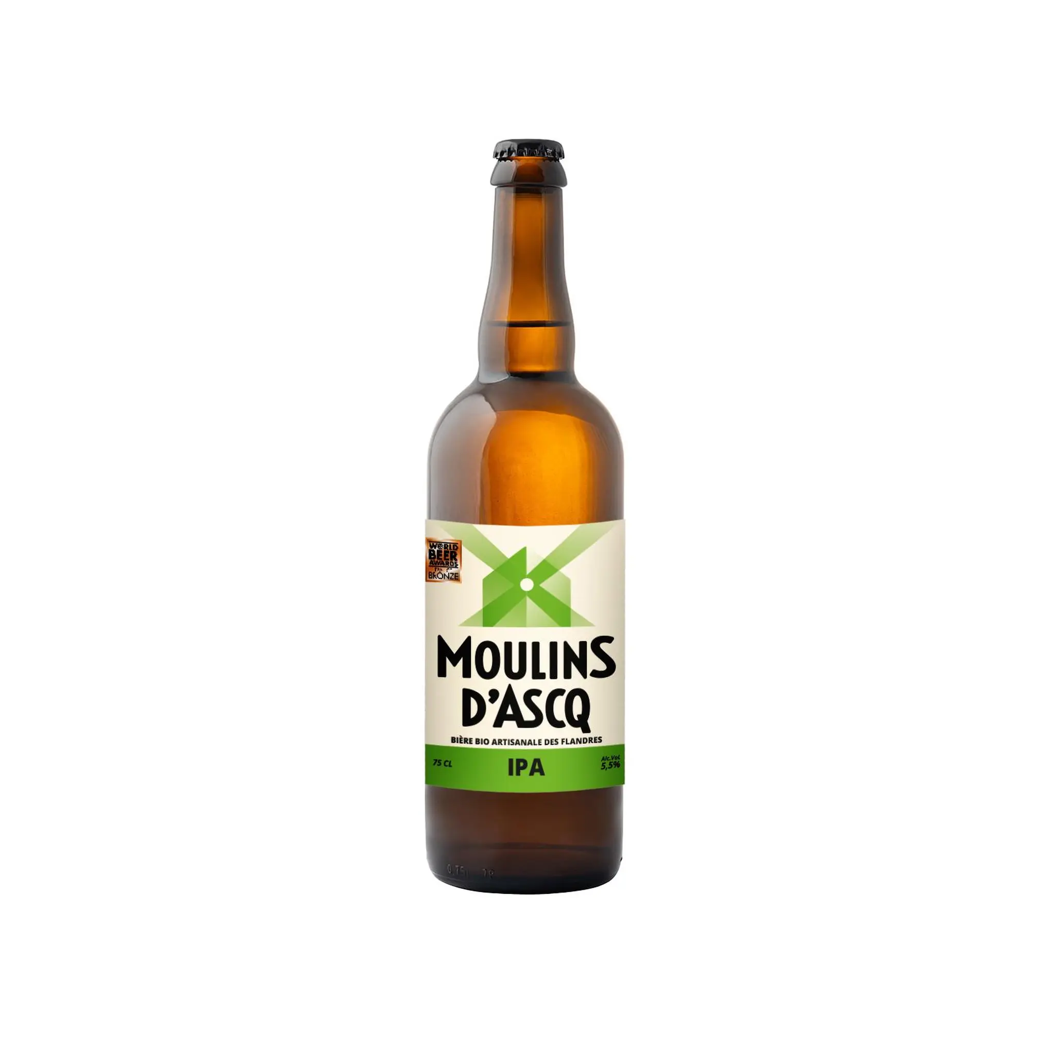 MOULINS D'ASCQ Bière blonde IPA 5,5% bio bouteille