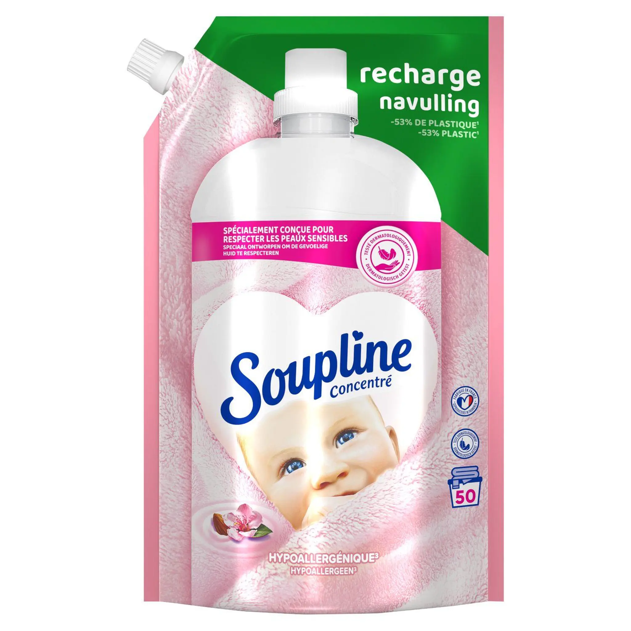 SOUPLINE Adoucissant liquide hypoallergénique