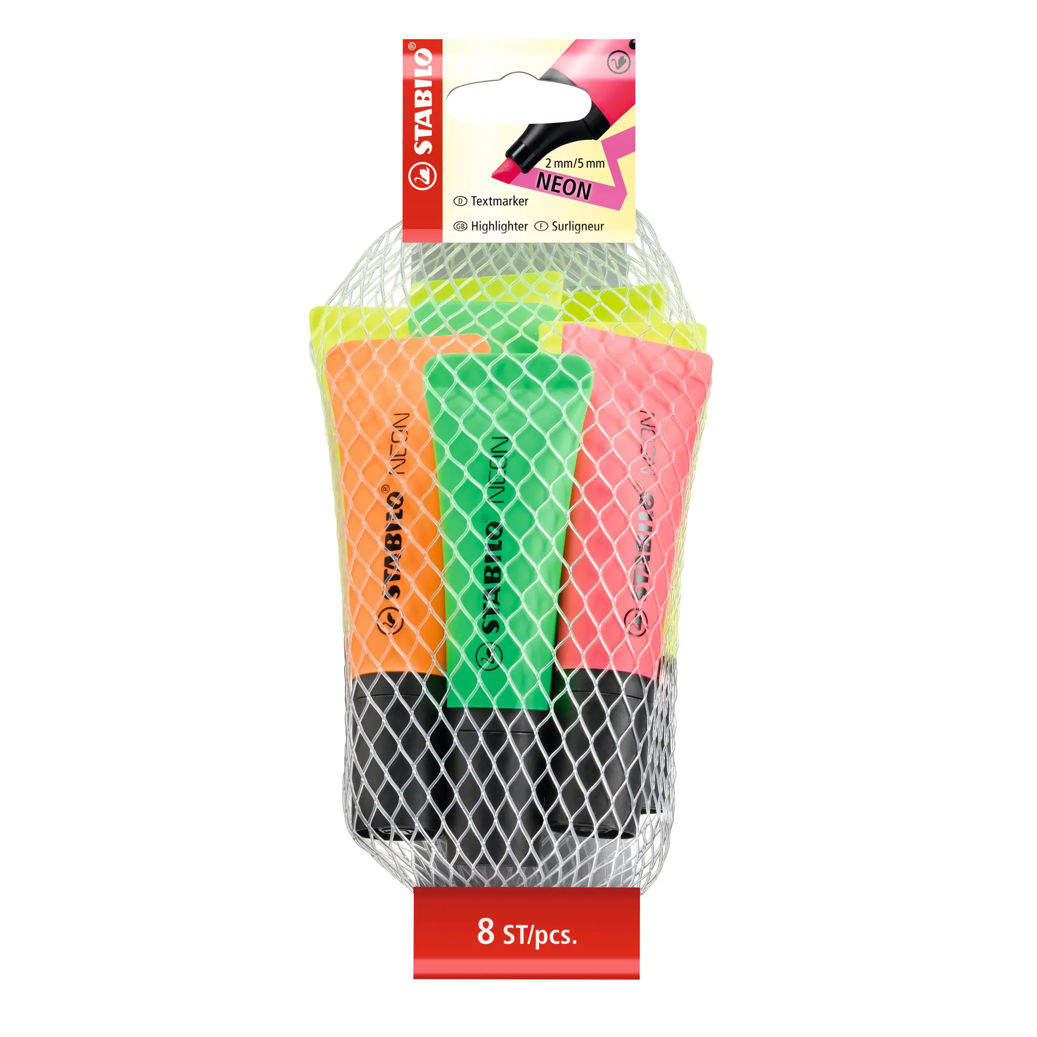 STABILO Surligneurs x8 Neon Colors