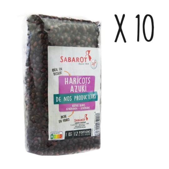Sabarot - Lot 10 X Haricots Azuki - Sachet 1kg SABAROT