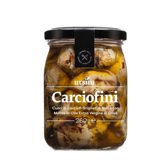 Artichauts Grillés Avec Menthe À L'huile D'olive Extra Vierge 260 Gr URSINI