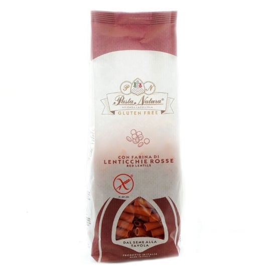 Maccheroni Pâtes Sans Gluten Avec Farine De Lentilles Rouges 250 Gr PASTA NATURA