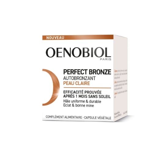 Complément alimentaire Autobronzant Peau Claire Perfect Bronze OENOBIOL