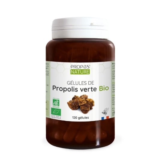 Gélules De Propolis Verte Bio Contenance - 120 Gélules PROPOS'NATURE