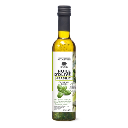 Huile D'olive au Basilic A L'OLIVIER