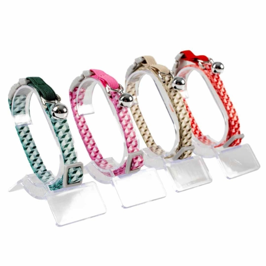 Collier pour Chat Coeur Rétro 20-30cm / 10mn Couleurs Mélangées DUVOPLUS