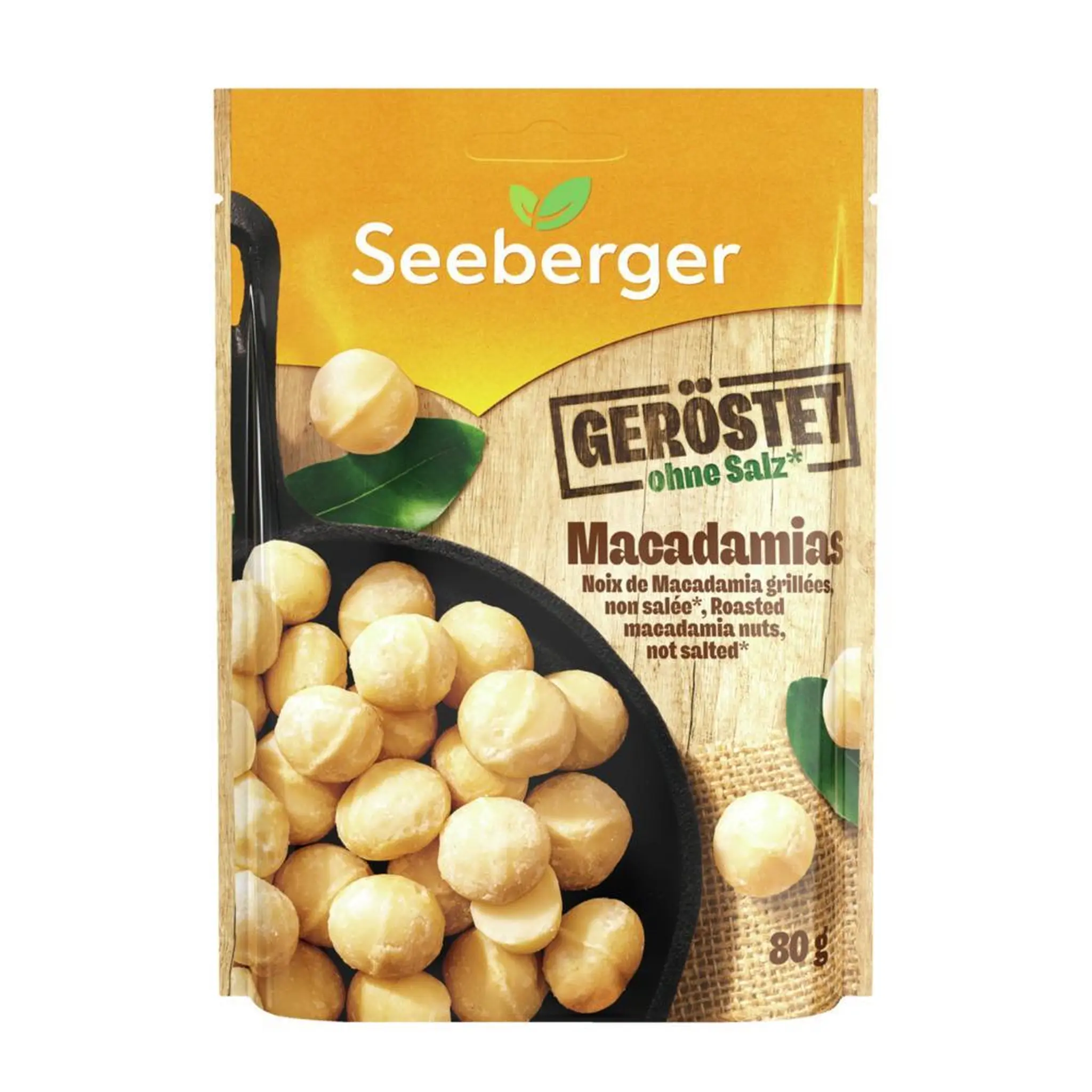 SEEBERGER Noix de macadamia grillées, non salée