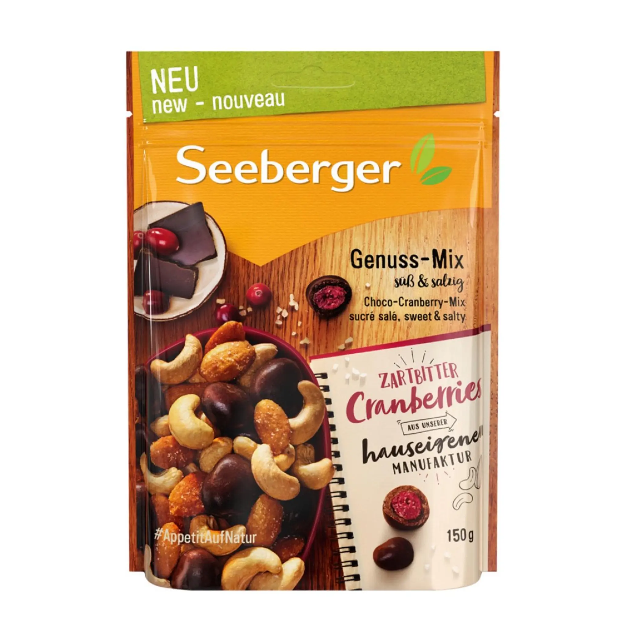 SEEBERGER Choco-cranberry-mix sucré salé