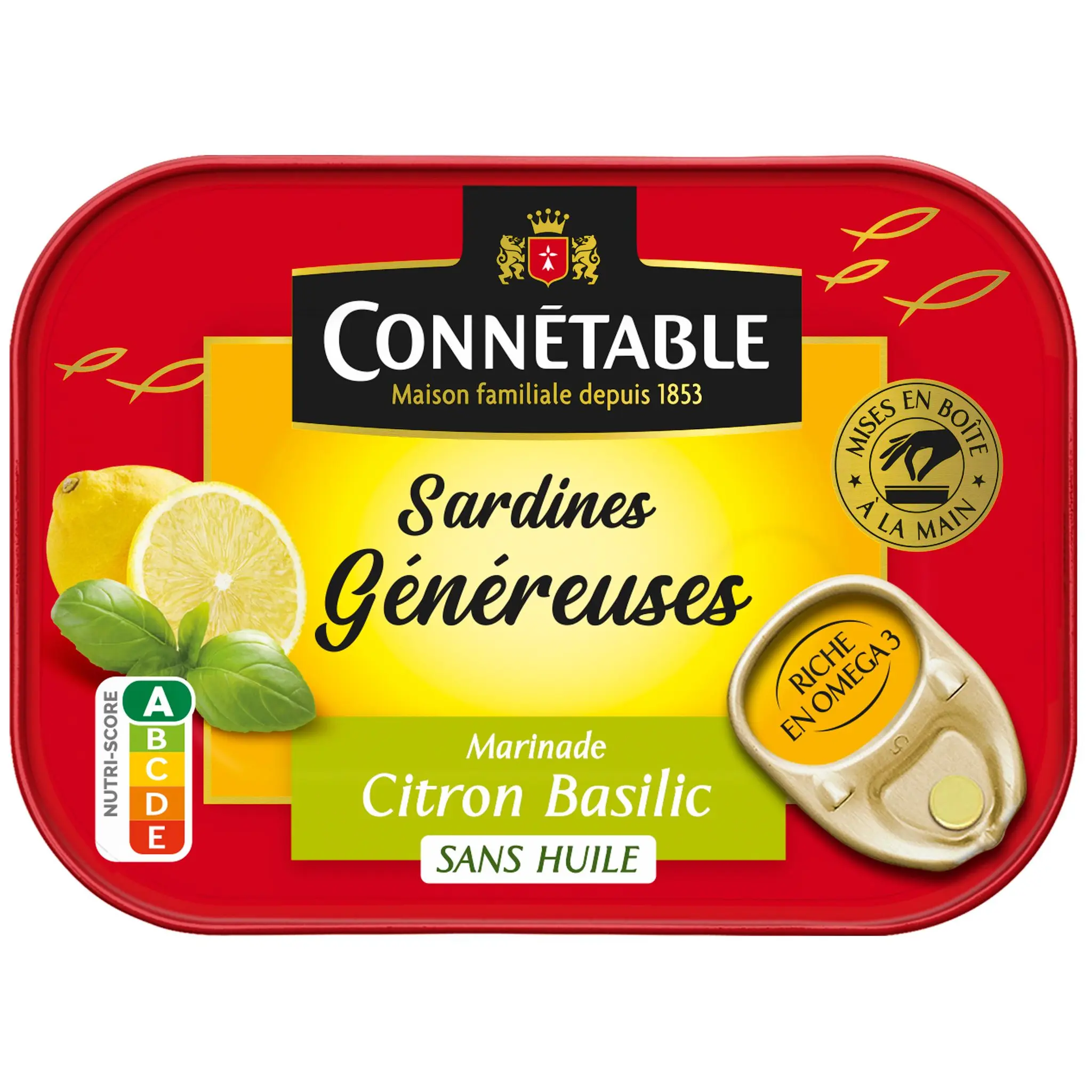 CONNETABLE Sardines généreuses marinade au citron basilic