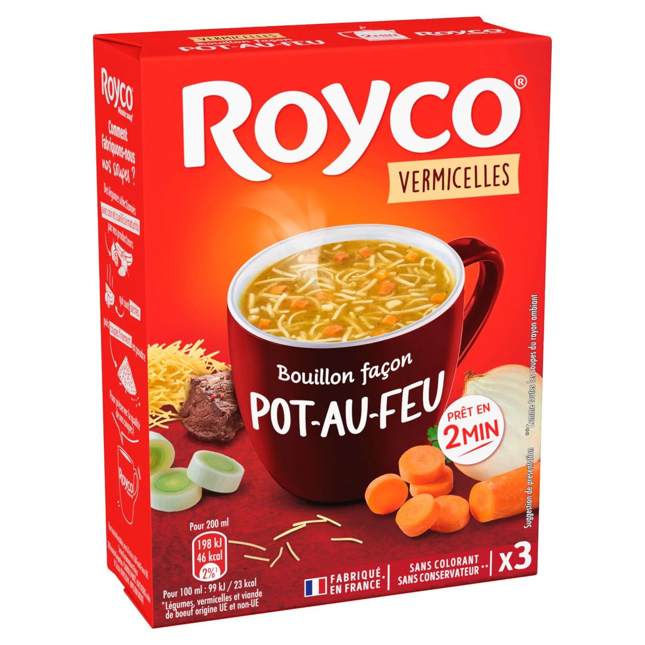 ROYCO Bouillon instantané aux vermicelles façon pot-au-feu sans conservateur