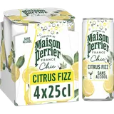 Boisson Gazeuse aromatisée Citrus Fizz MAISON PERRIER CHIC 4x25cl