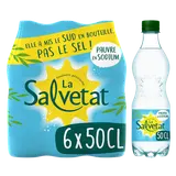 Eau gazeuse minérale naturelle pauvre en sodium SALVETAT - 6x50cl